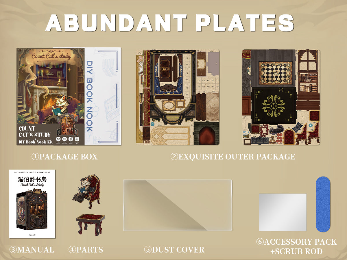 CUTEBEE Count Cat's Study